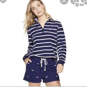 Navy and White Striped Quarter Zip Pullover - Vineyard Vines for Target